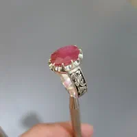 انگشتر دستساز نقره یاقوت سرخ آفریقا