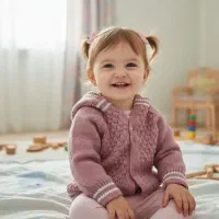 ژاکت دست بافت دخترانه