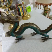 مجسمه برنج قدیمی طرح اژدها