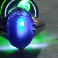 انگشتر نقره کهنه یاقوت کبود طبیعی سریلانکا