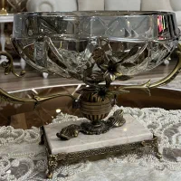 ظرف میوه خوری پذیرایی کریستال پایه سنگی