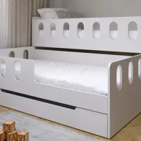 تخت دو طبقه میهمان میزبان چرخ دار