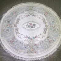 فرش گرد ۱.۵ متری تراکم بالا نقش برجسته