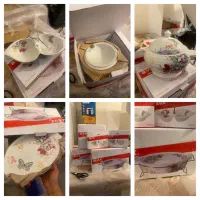 ۵ تیکه ظروف پذیرایی bvk سرامیکی نو استفاده نشده