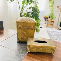 ست سطل اشغال و جا دستمال کاغذی