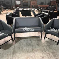 مبلمان اداری ادک قهوه ای مشکی چرم|دفتر کار|اصفهان, ارغوانیه|دیوار