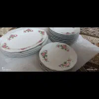 بشقاب گل سرخی قدیمی|کلکسیون اشیاء عتیقه|اصفهان, ارداجی|دیوار