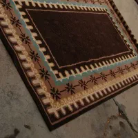 گلیم فرش ۶ رنگ طرح سنتی ساوین ۶ متری تمیز