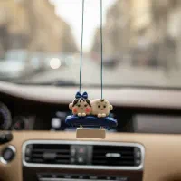 اویز ماشین گیفت یلدایی گیفت ماگ قهوه و کروسان