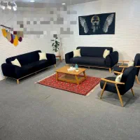 مبل راحتی دسته چوبی
