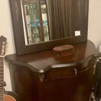 کنسول و آینه چوب گردو