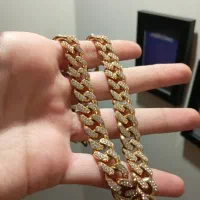 گردنبند فول نگین طلایی