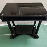 میز کامپیوتر شیشه ای مشکی