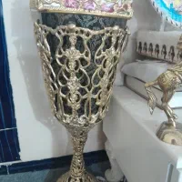 سطل آشغالی و جا دستمالی برنز