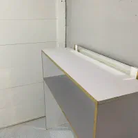 فروش کنسول mdf سفید طلایی به علت کمبود جا|بوفه، ویترین، کنسول|کیش, |دیوار