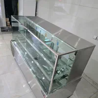 یخچال ویترینی تمام استیل قصابی مرغ شیرینی فروشی نو