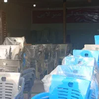 صندلی پلاستیکی پایه فلزی دسته دار طرح اپل|میز و صندلی غذاخوری|اهواز, منازل کارون|دیوار