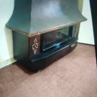 بخاری گازی طرح شومینه سالم در حد نو