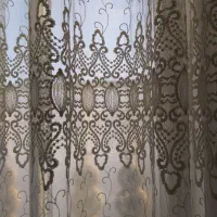 ۹متر پرده حریر شیری پانچ شده