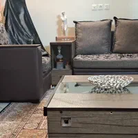 مبل ۷ نفره بدنه ام دی اف با روکش چرمی|مبلمان خانگی و میز عسلی|شاهینشهر, فیض|دیوار