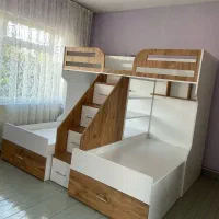 تخت دوطبقه و ست خواب با ضمانت ۶ ساله