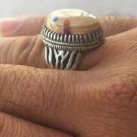 انگشتر نقره ۹۲۵ نگین سلیمانی(باباقوری)