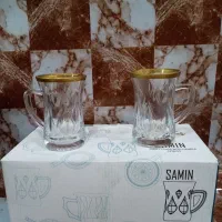 لیوان شیشه ای مدل سمین لب طلایی|ظروف سرو و پذیرایی|نجفآباد, ریاضی|دیوار