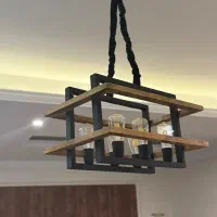 لوستر چوبی|لوستر و چراغ آویز|تهران, سهروردی|دیوار