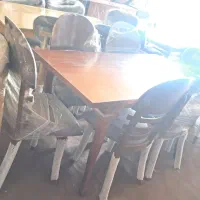 ۶نفره نهارخوری پشت چوب کف پارچه|میز و صندلی غذاخوری|رشت, کوی حسینی|دیوار