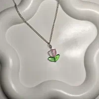 کالکشن کامل گردنبند،دستبند،گوشواره گل لاله