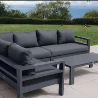 صندلی ال مبل باغی 7 نفره ویلایی و چتر سایبان|مبلمان خانگی و میز عسلی|خاوران, |دیوار