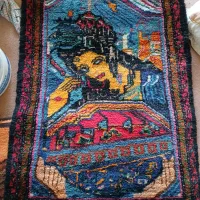 تابلوفرش قدیمی|تابلو فرش|قلقل رود, |دیوار