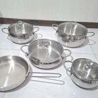 سرویس قابلمه استیل کرکمازوارداتی قدیمی و اورجینال