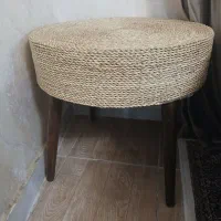 میز گرد حصیری در حد نو