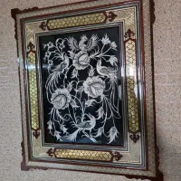 تابلو قلم زنی با قاب خاتم کاری|صنایع دستی و سایر لوازم تزئینی|تهران, امانیه|دیوار