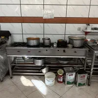 اجاق گاز ۵ شعله خطی تمام استیل دو طبقه