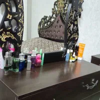 تخت و سرویس خواب دو نفره تشک میزآرایش پاتختی|تخت و سرویس خواب|شاهین‌شهر, دهخدا|دیوار