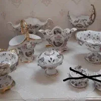 ظروف پذیرایی گل برجسته طرح لیلی مجنون آنتیک نایاب