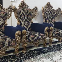 مبل سلطنتی ۶نفره بامیزجلومبلی|مبلمان خانگی و میز عسلی|اهواز, شهرک نفت|دیوار