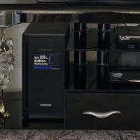 میز زیر تلویزیونی شیشه ای