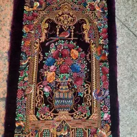 تابلوفرش تمام ابریشم دستباف قم زمینه