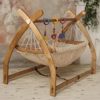 تخت کنارمادر گهواره تاشو گهواره سرخپوستی|تخت و صندلی بچه|شیراز, ارم|دیوار