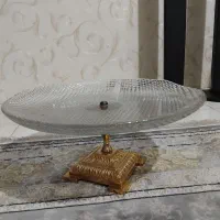 جا میوه ای کریستال برنجی