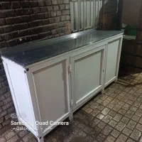 کابینت تمام آلومینیوم رویه میز استیل
