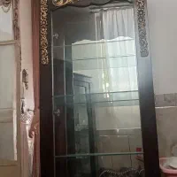 کمد ویترین چوبی