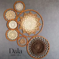 تابلو صنایع دستی قاب بافتنی دیوارکوب ماندالا