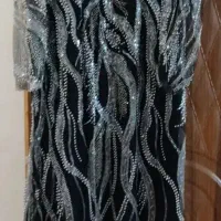 لباس مجلسی پنل سنگی جواهر دوزی