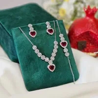 گردنبند نقره شارپ با نگین های زلال)درخشندگی۵مدرن|بدلیجات|تبریز, |دیوار