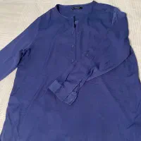 بلوز MANGO سیلک لاجوردی در حد نو
