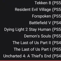 بازی های ps4 و ps5 در حد نو|کنسول، بازی ویدئویی و آنلاین|شیراز, شاهجیان|دیوار